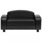 Preview: Hundesofa Schwarz 80x50x40 cm Kunstleder