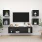 Preview: ARDEBO.de - 5-tlg. TV-Schrank-Set Hochglanz-Grau Holzwerkstoff