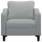 Preview: Sessel Hellgrau 60 cm Stoff