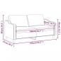 Preview: 2-Sitzer-Sofa Dunkelgrau 140 cm Stoff