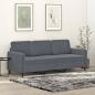 Preview: ARDEBO.de - 3-Sitzer-Sofa Dunkelgrau 180 cm Samt