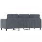 Preview: 3-Sitzer-Sofa Dunkelgrau 180 cm Samt