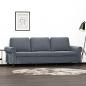 Preview: ARDEBO.de - 3-Sitzer-Sofa Dunkelgrau 180 cm Samt