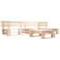 Preview: 4-tlg. Garten-Paletten-Sofagarnitur Holz Natur