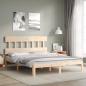 Preview: ARDEBO.de - Massivholzbett mit Kopfteil 160x200 cm