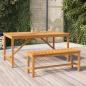 Preview: ARDEBO.de - Gartenbank 110 cm Massivholz Akazie