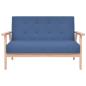 Preview: Sofagarnitur 2-tlg. Stoff Blau