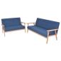Preview: Sofagarnitur 2-tlg. Stoff Blau