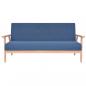 Preview: 3-tlg. Sofagarnitur Stoff Blau