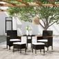 Preview: ARDEBO.de - 5-tlg. Garten-Lounge-Set Poly Rattan Schwarz