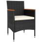 Preview: 5-tlg. Garten-Lounge-Set Poly Rattan Schwarz