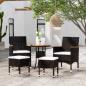 Preview: ARDEBO.de - 5-tlg. Garten-Lounge-Set Poly Rattan Schwarz