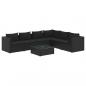 Preview: 7-tlg. Garten-Lounge-Set mit Kissen Poly Rattan Schwarz