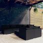 Preview: ARDEBO.de - 8-tlg. Garten-Lounge-Set mit Kissen Schwarz Poly Rattan