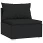 Preview: 8-tlg. Garten-Lounge-Set mit Kissen Schwarz Poly Rattan