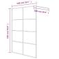 Preview: Duschwand für Begehbare Dusche Schwarz 140x195 cm Matt ESG-Glas