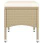 Preview: 5-tlg. Garten-Essgruppe Poly Rattan Beige