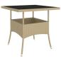 Preview: 5-tlg. Garten-Essgruppe Poly Rattan Beige