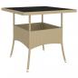 Preview: 5-tlg. Garten-Essgruppe Poly Rattan Beige