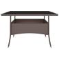 Preview: 9-tlg. Garten-Essgruppe Poly Rattan Braun