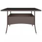 Preview: 9-tlg. Garten-Essgruppe Poly Rattan Braun