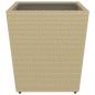 Preview: 5-tlg. Garten-Bistro-Set Poly Rattan und Hartglas Beige