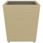 Preview: 5-tlg. Garten-Bistro-Set Poly Rattan und Hartglas Beige