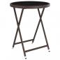 Preview: 5-tlg. Bistro-Set Poly-Rattan und Hartglas Braun