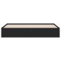 Preview: Bettgestell mit Schubladen Schwarz 200x200 cm Holzwerkstoff