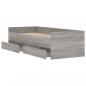 Preview: Bettgestell mit Schubladen Grau Sonoma 100x200 cm