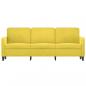 Preview: 3-Sitzer-Sofa Gelb 180 cm Samt