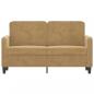 Preview: 2-Sitzer-Sofa Braun 120 cm Samt