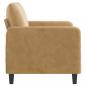 Preview: 2-Sitzer-Sofa Braun 120 cm Samt