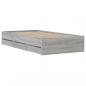 Preview: Bettgestell mit Schubladen Grau Sonoma 100x200 cm Holzwerkstoff