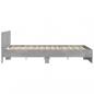 Preview: Bettgestell mit Kopfteil Betongrau 150x200 cm
