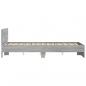 Preview: Bettgestell mit Kopfteil Grau Sonoma 135x190 cm