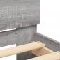 Preview: Bettgestell mit Kopfteil Grau Sonoma 135x190 cm