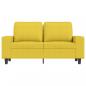 Preview: 2-Sitzer-Sofa Hellgelb 120 cm Stoff