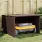 Preview: ARDEBO.de - Mähroboter-Garage Braun 86x90x52/57 cm Poly Rattan