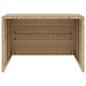 Preview: ARDEBO.de - Mähroboter-Garage Beige 86x90x52/57 cm Poly Rattan