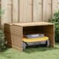 Preview: Mähroboter-Garage Beige 86x90x52/57 cm Poly Rattan