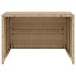 Preview: Mähroboter-Garage Beige 86x90x52/57 cm Poly Rattan