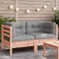Preview: ARDEBO.de - Garten-Ecksofa mit Kissen 2 Stk. Massivholz Douglasie