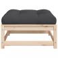 Preview: Gartenhocker mit Kissen 2 Stk. Massivholz Kiefer