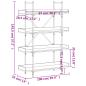Preview: Bücherregal 4 Böden Schwarz 100x33x145,5 cm Holzwerkstoff