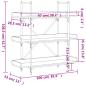 Preview: Bücherregal 3 Böden Grau Sonoma 100x33x108,5 cm Holzwerkstoff