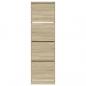 Preview: Schuhschrank mit 4 Klappen Sonoma-Eiche 60x42x204 cm
