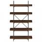 Preview: Bücherregal 5 Böden Braun Eiche-Optik 100x33x180,5 cm