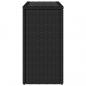 Preview: Garten-Beistelltisch mit Glasplatte Schwarz 58x27,5x55cm Rattan