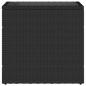 Preview: Garten-Beistelltisch mit Glasplatte Schwarz 58x27,5x55cm Rattan